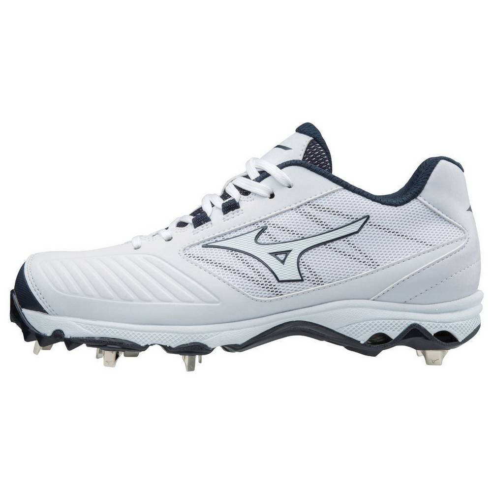 Damske Softball Obuv Mizuno 9-Spike Advanced Sweep 4 Nizke Metal Biele/Námornícka Modrá Vypredaj QJO